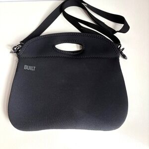 BUILT Black Neoprene Zipper Sleeve Portfolio Laptop Case 7-10" Strap iPad Tablet